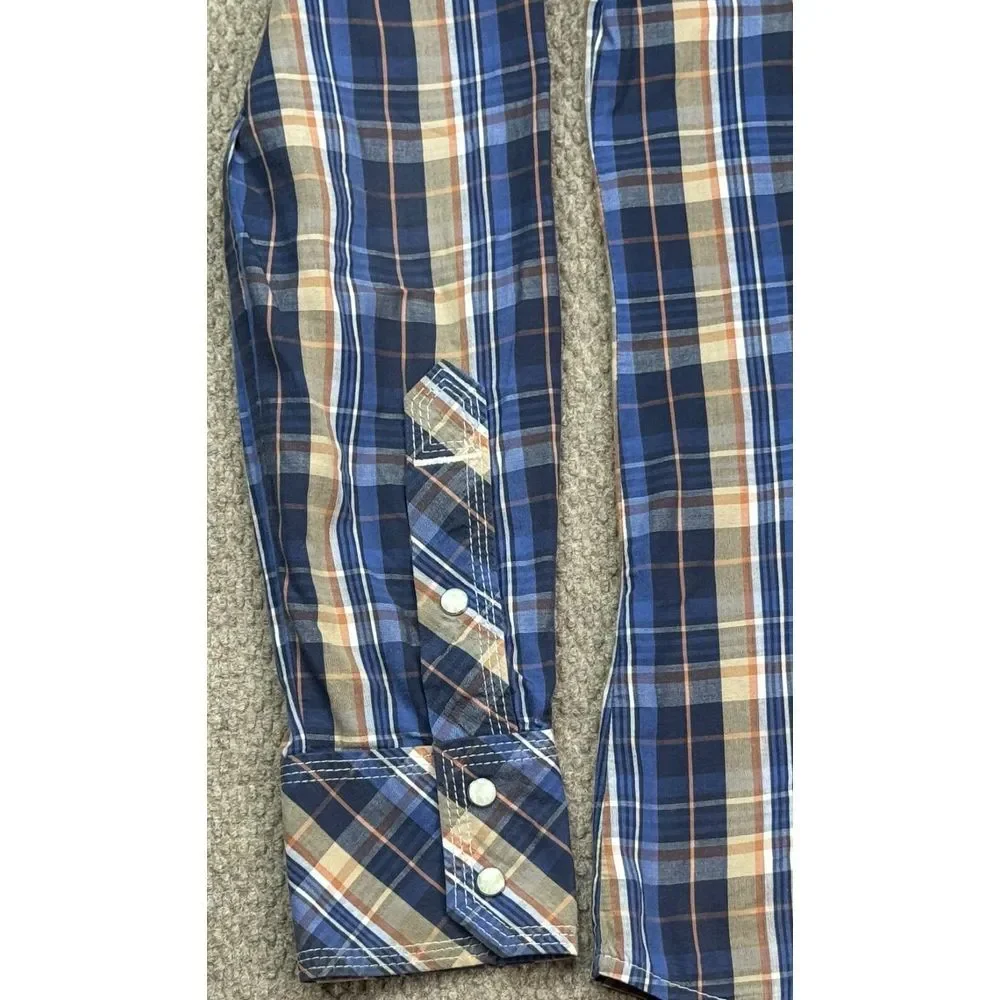 True Religion Men's Button Up Long Sleeve Snap Button Western Shirt‎ Size Large